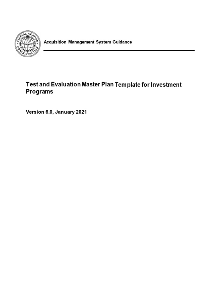 Test and Evaluation Master Plan Template | PDF | Risk