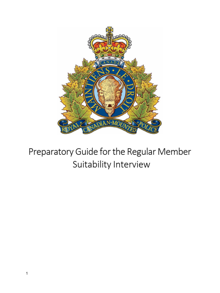 RCMP Suitability Interview Prep Guide | PDF | Evaluation | Job Interview