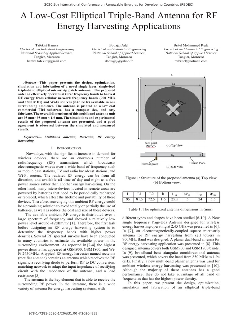 A Low Cost Elliptical Triple Band Antenna For RF Energy Harvesting ...