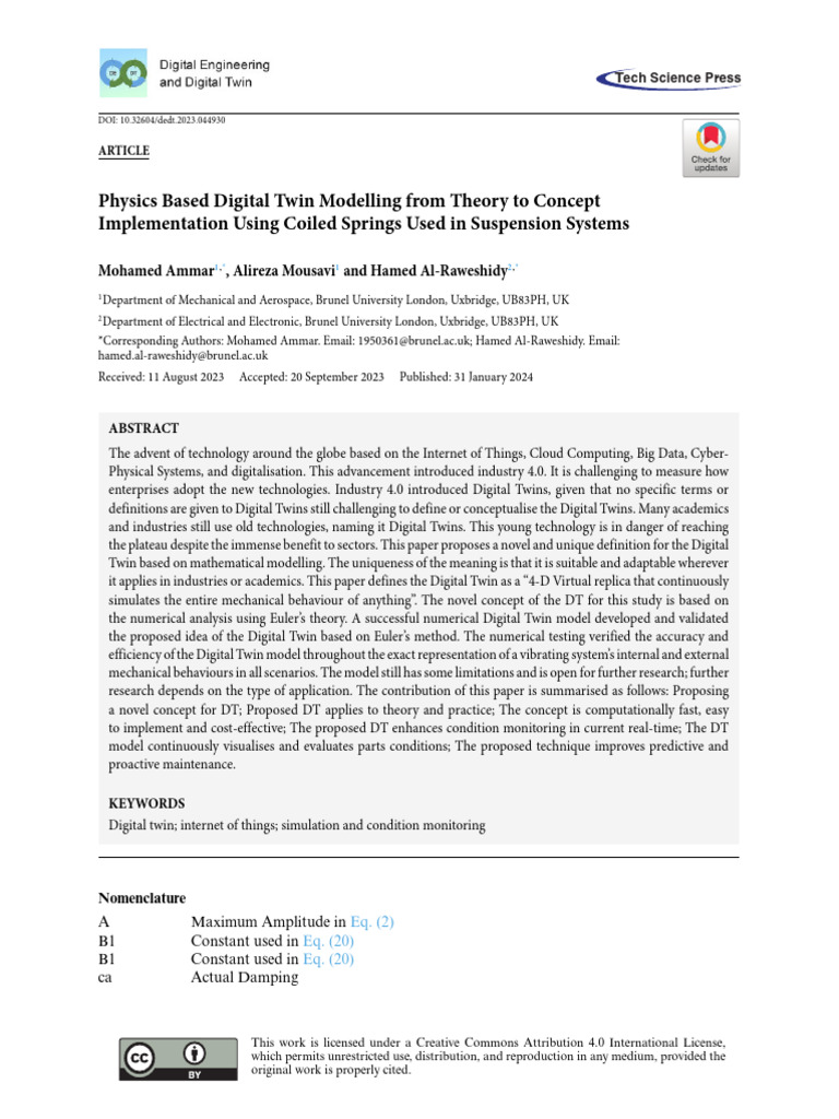Digital Twin Modeling for Battery Manufacturing | PDF | Damping ...