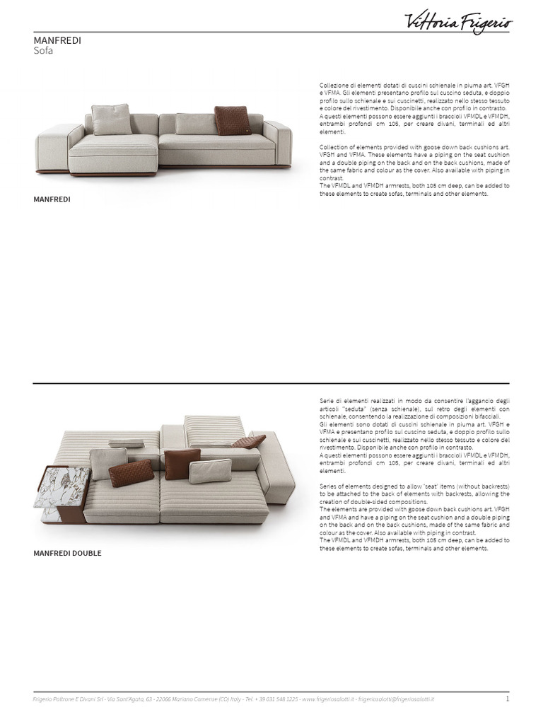 VF ST Sofa Manfredi | PDF