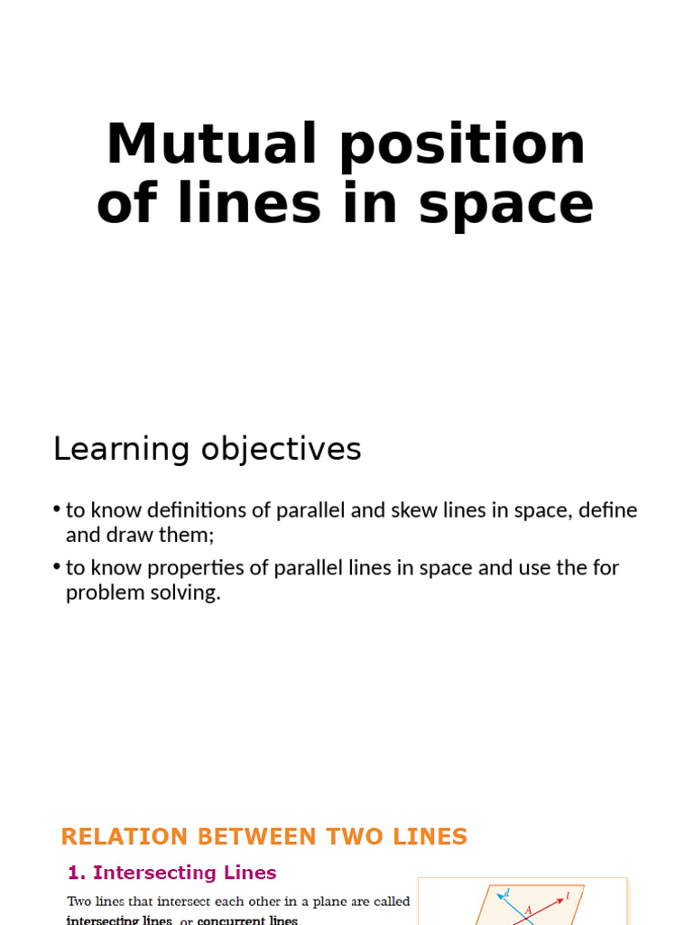Understanding Skew and Parallel Lines | PDF