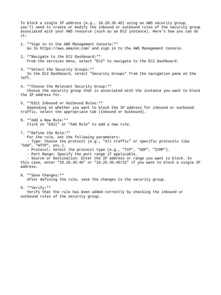Block an IP address | PDF