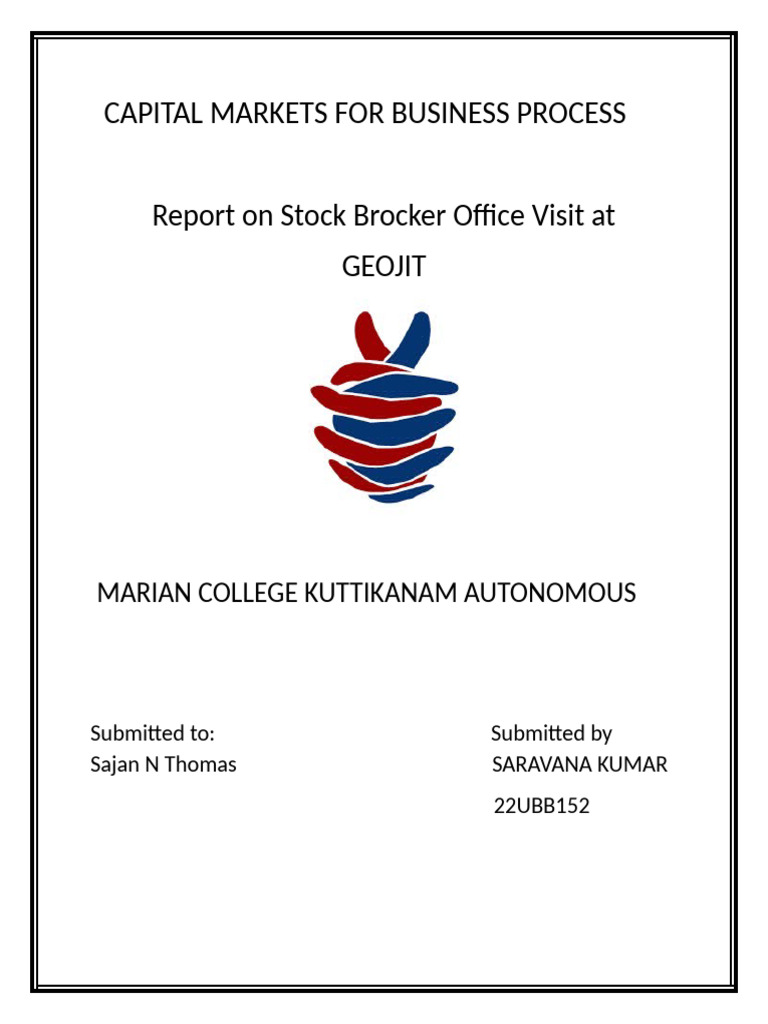 Insights from GEOJIT Stock Broking Visit | PDF
