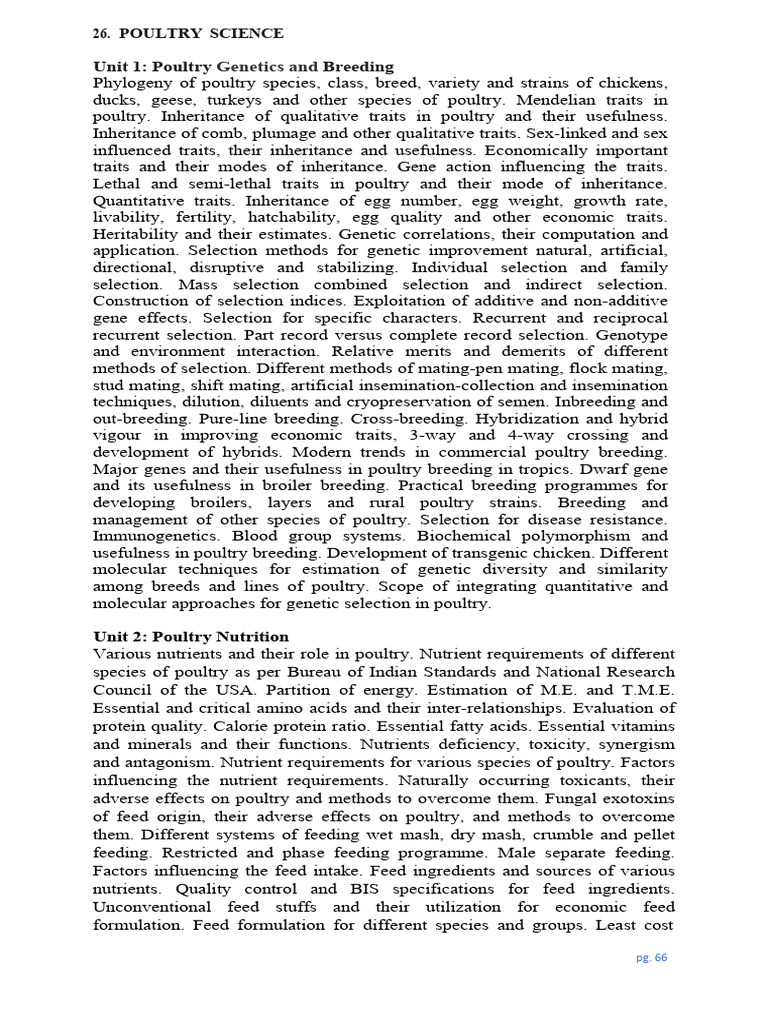 Poultry Science: Genetics, Nutrition, and Management | PDF | Poultry ...