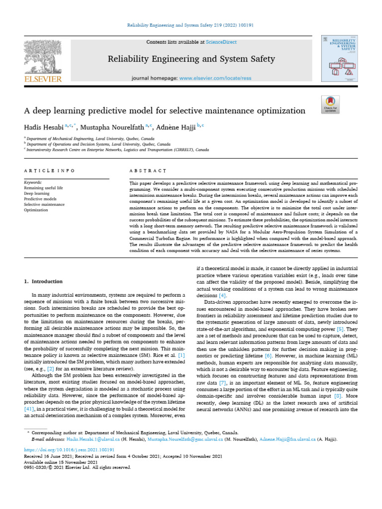 Predictive Maintenance Deep Learning | PDF | Sensitivity And ...