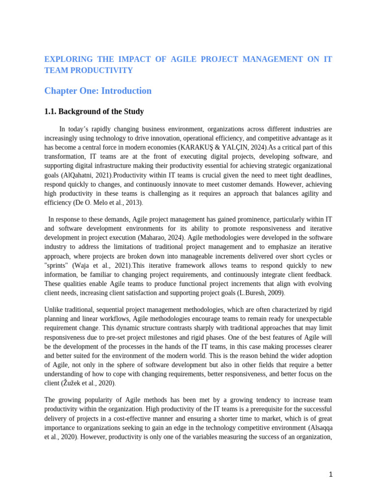 Agile Project Management's Impact on IT Productivity | PDF | Agile ...