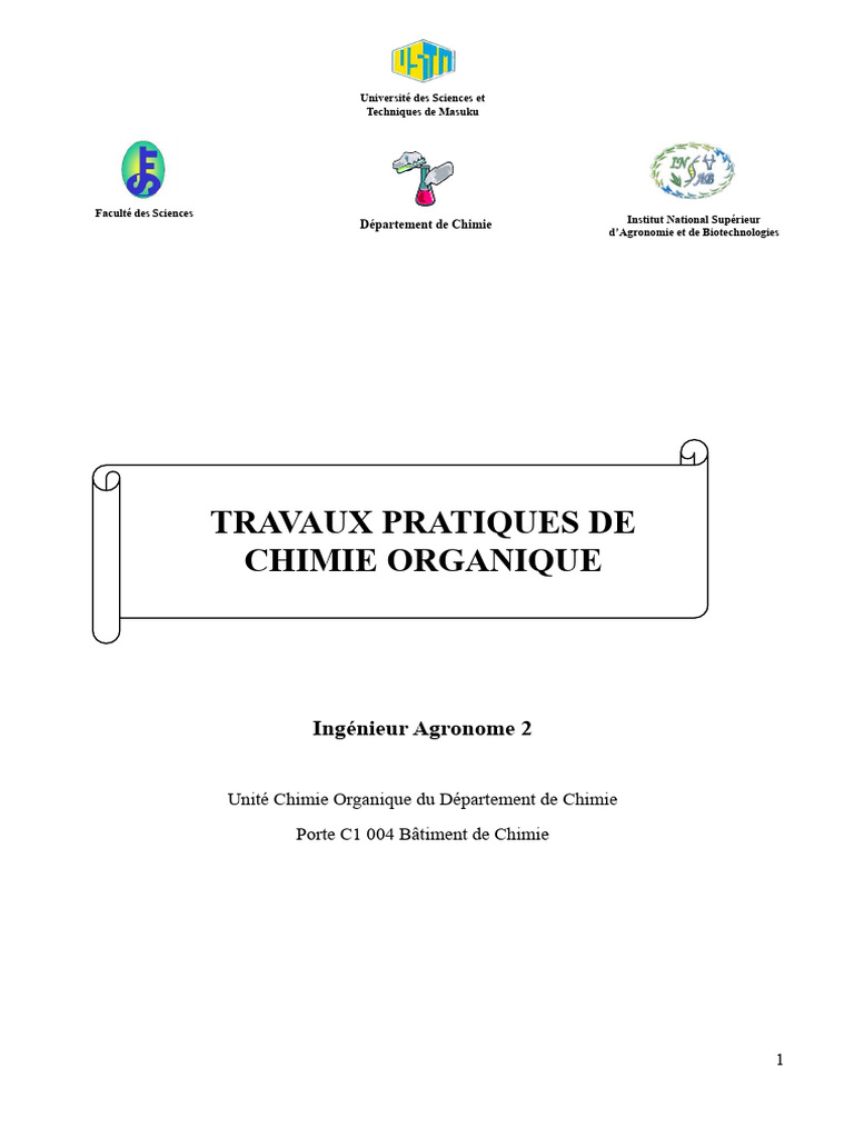 Travaux Pratiques de Chimie Organique | PDF | Ester | Hydroxyde de sodium