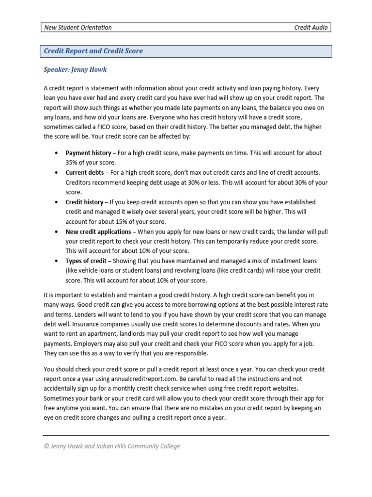 Creditreport Script Pdf Credit Finance Money Management