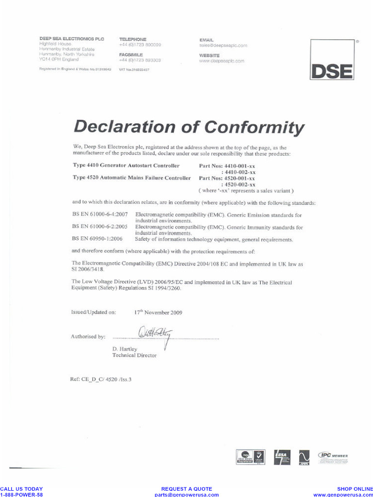 Deepsea Dse Controller Dse4520 Pdf
