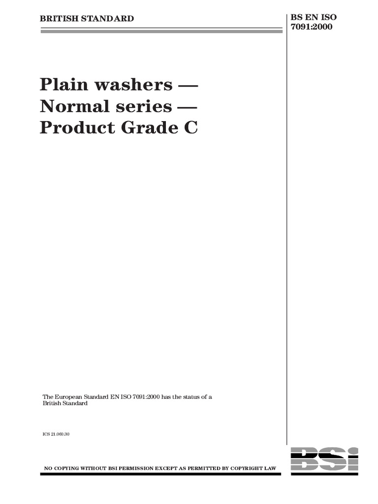 EN ISO 7091:2000 Standard Overview | PDF | Screw | International ...