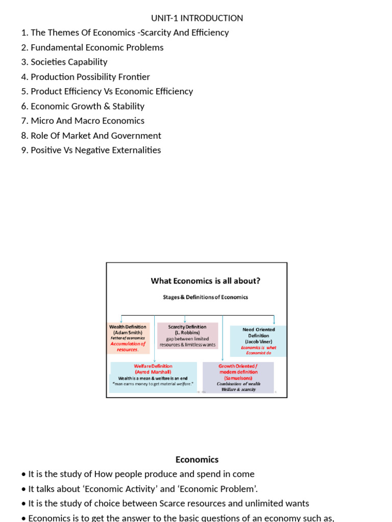 Eco Unit 1 | PDF