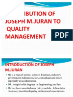 Contribution of Josph Joran