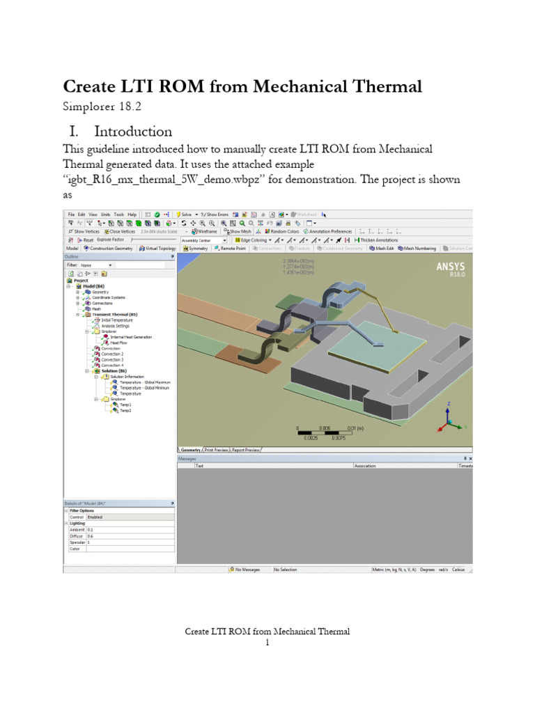 Create LTI ROM from Thermal Data | PDF | Heat | Text File