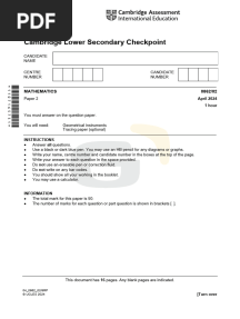 Math - Apr 2024 Paper 2