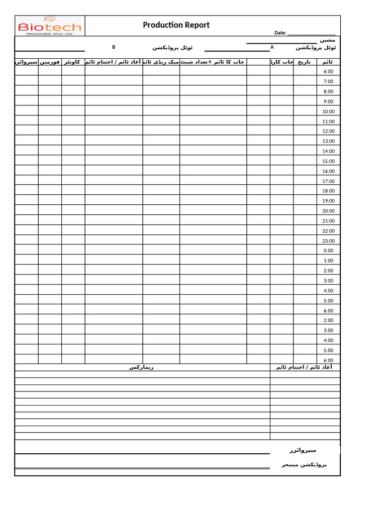 Production Report | PDF