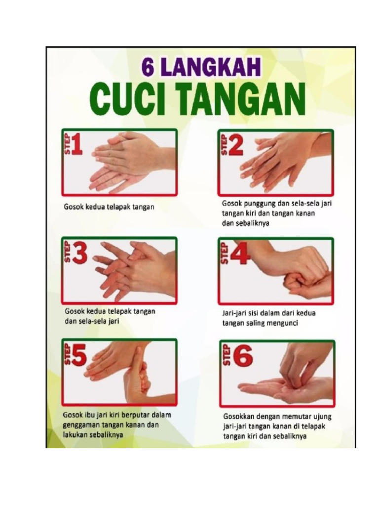 Cetak 6 Langkah Cuci Tangan Pdf