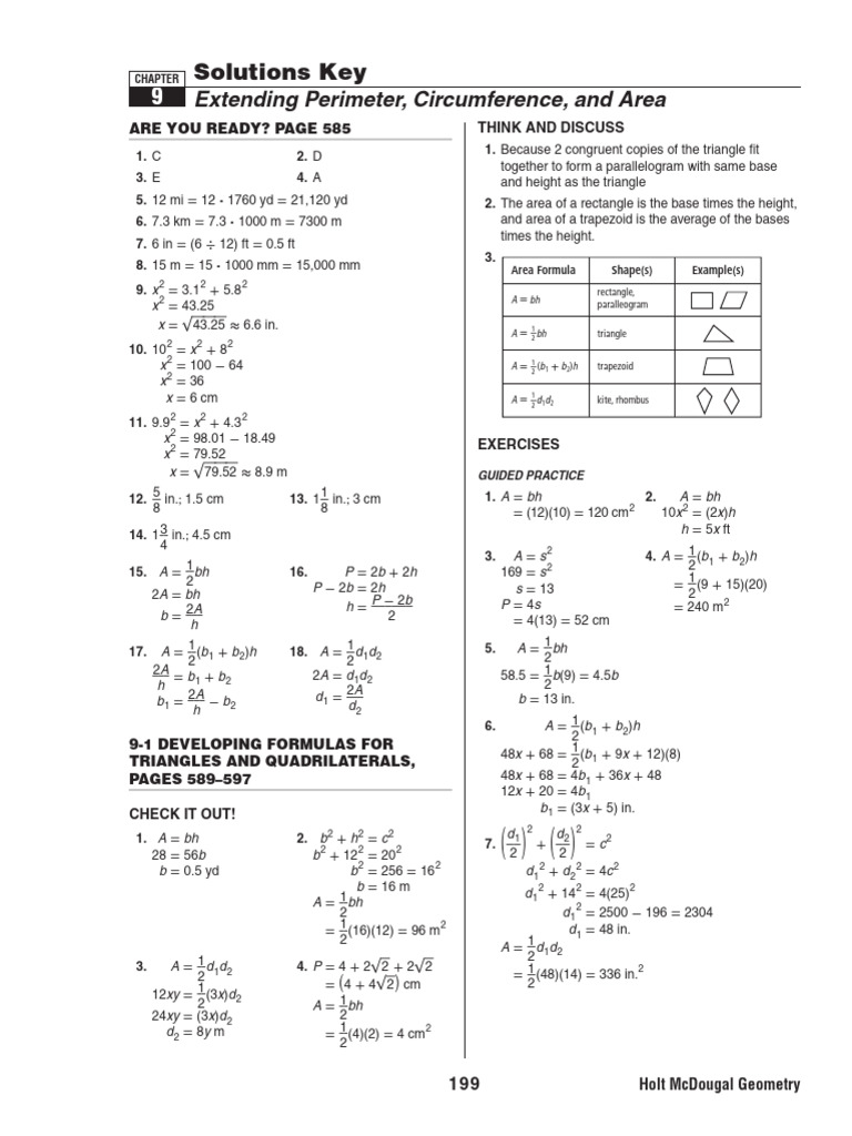 Geo CH9 | PDF | Area | Classical Geometry