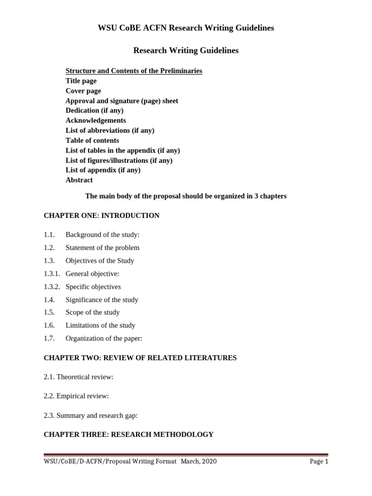 WSU CoBE ACFN Research Guidelines | PDF | Methodology | Quantitative ...