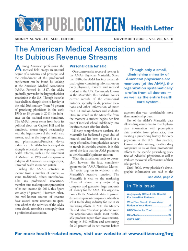 AMA's Controversial Revenue Sources | PDF | Myocardial Infarction ...