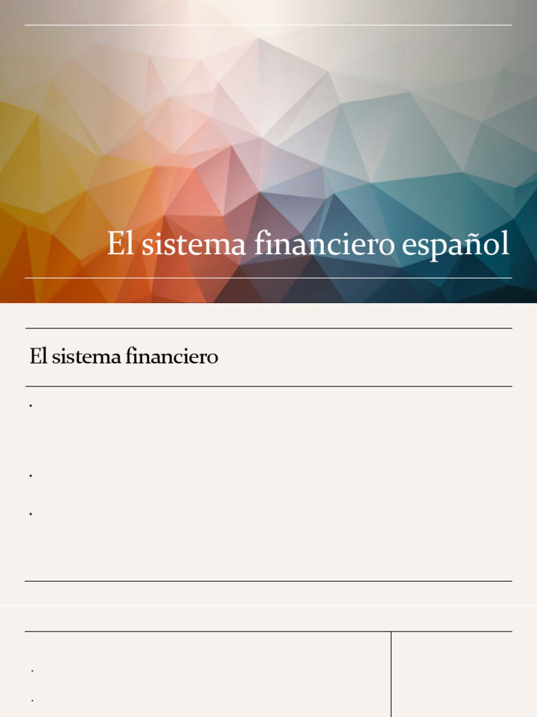 Sistema Financiero Español: Funciones y Productos | PDF | Bancos ...