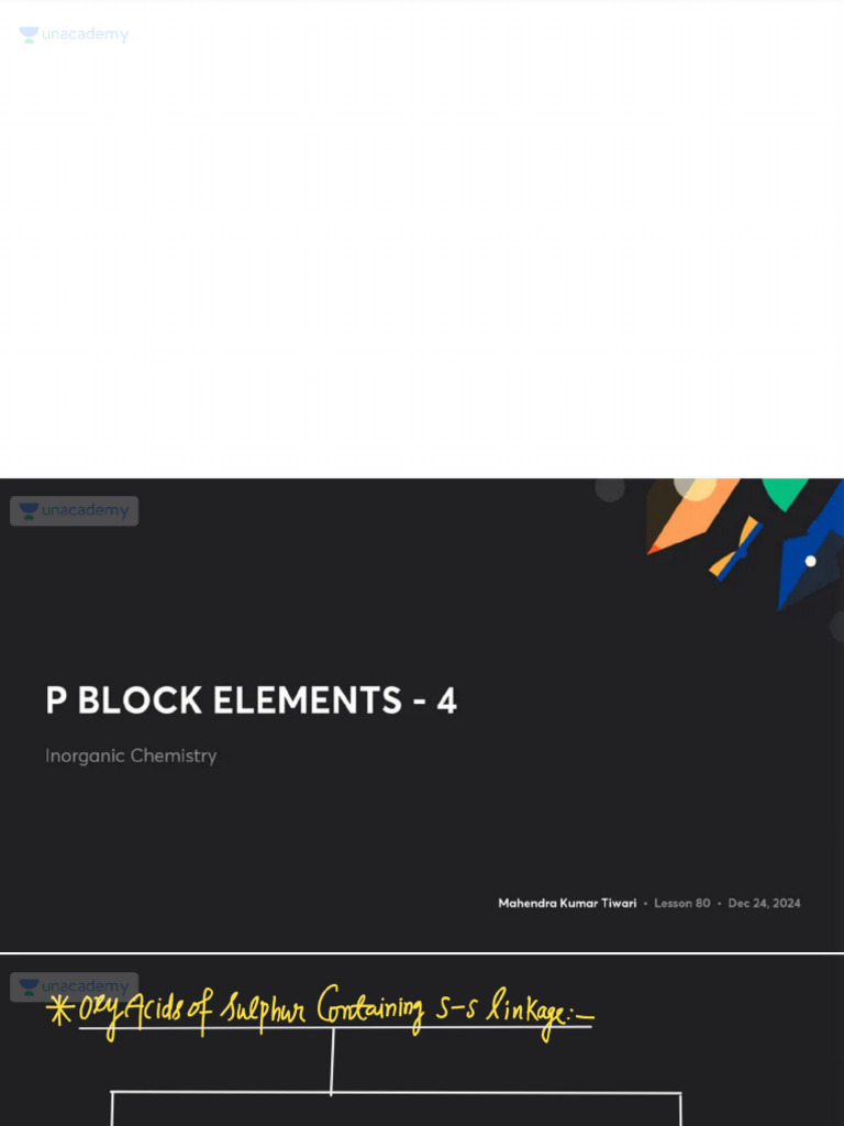 P BLOCK ELEMENTS 4 With Anno | PDF
