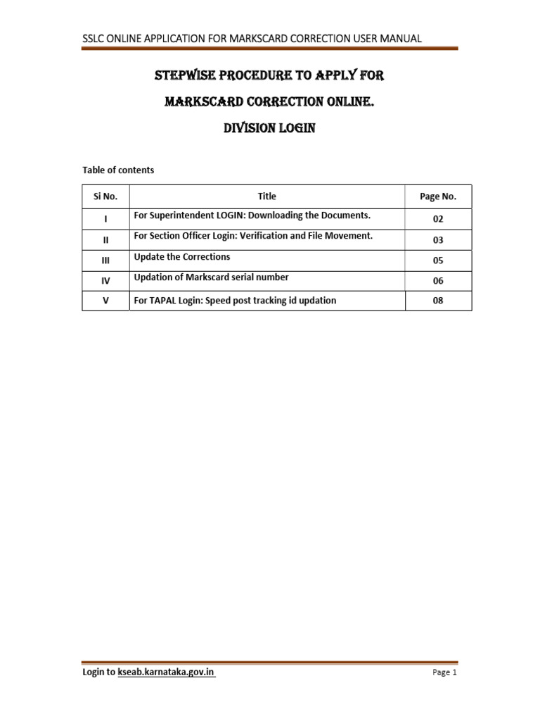 SSLC Marks Card Correction Guide | PDF | Software | Computing