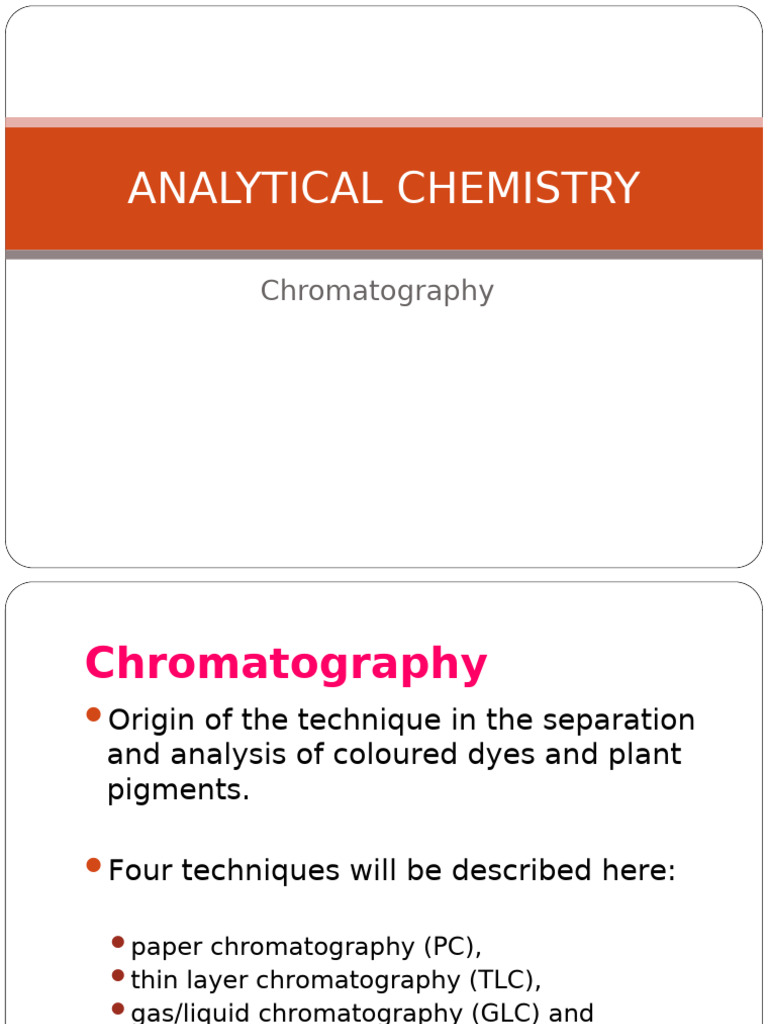Chromatography Pdf Chromatography Thin Layer Chromatography