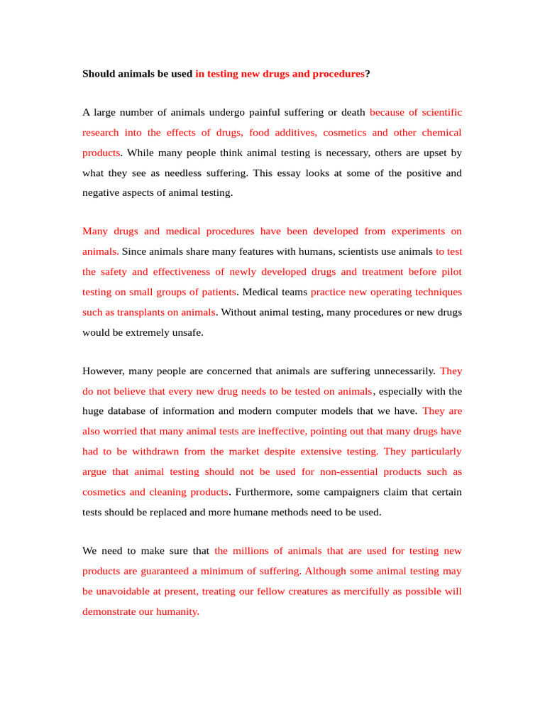 Animal Testing | PDF