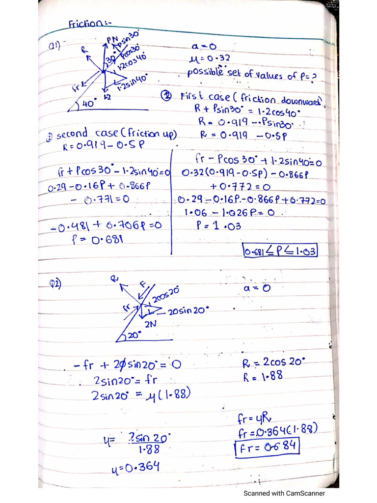 Friction Test | PDF