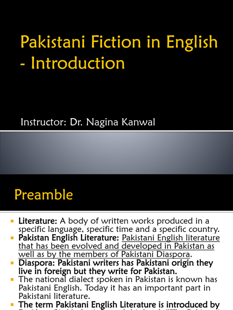 Pakistani Fiction in English Introduction | PDF | Pakistan