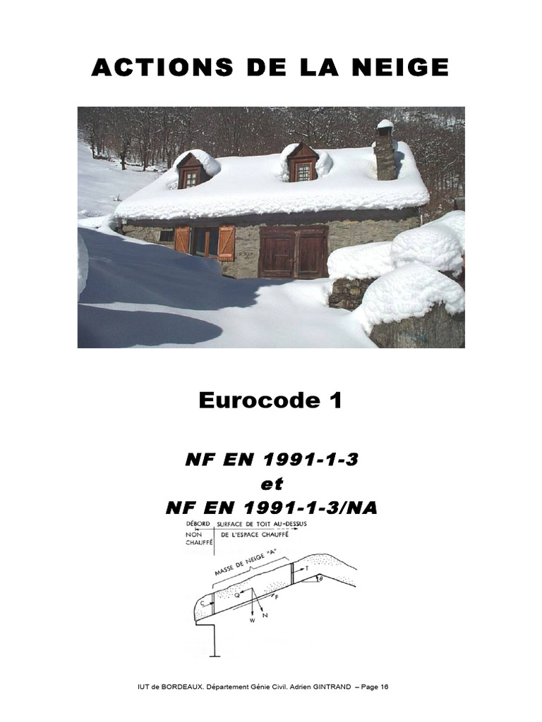 Charges de neige selon l'Eurocode 1 PDF Neige — free download