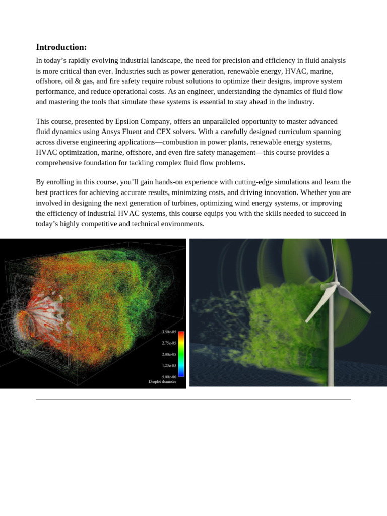 Ansys CFD Analysis Professional Course (Epsilon-E) | PDF | Simulation ...
