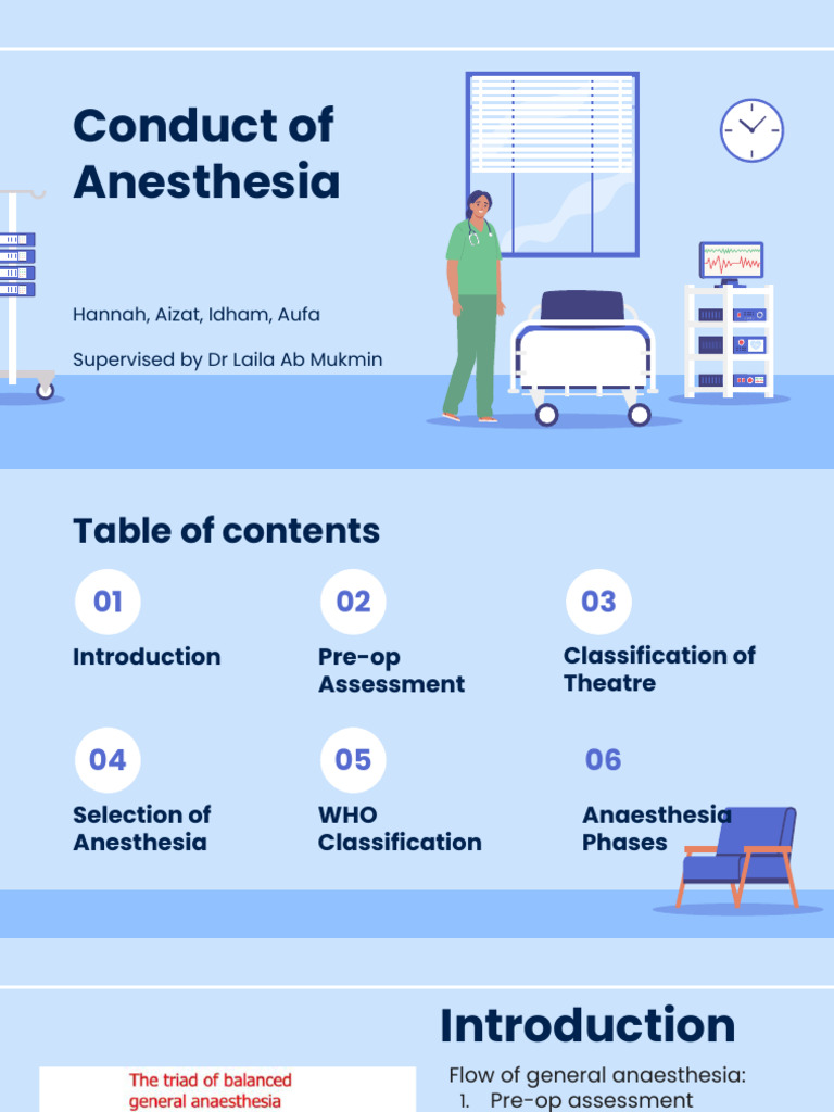 Anesthesia Conduct: Pre-op to Post-op Guide | PDF | Anesthesia | Medicine