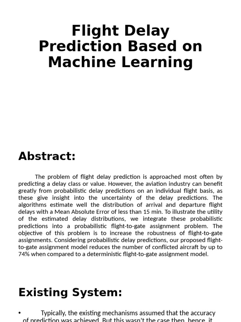 Flight Delay Prediction Based On Machine Learning Full | PDF | Machine ...