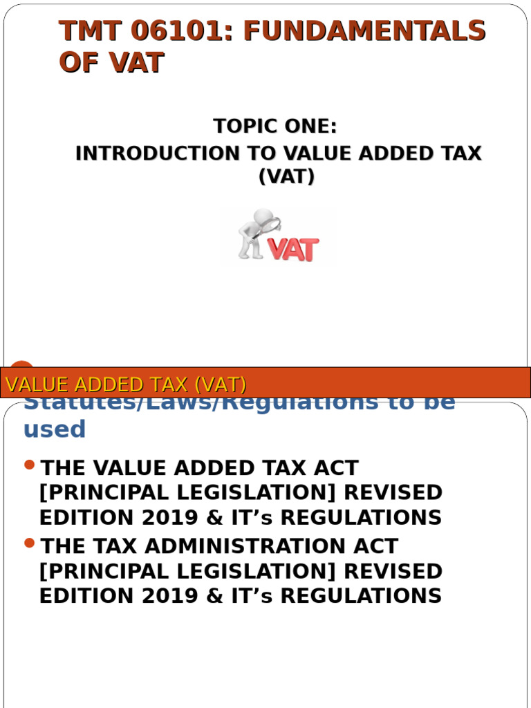 VAT Fundamentals and Mechanisms Explained | PDF | Value Added Tax | Taxes