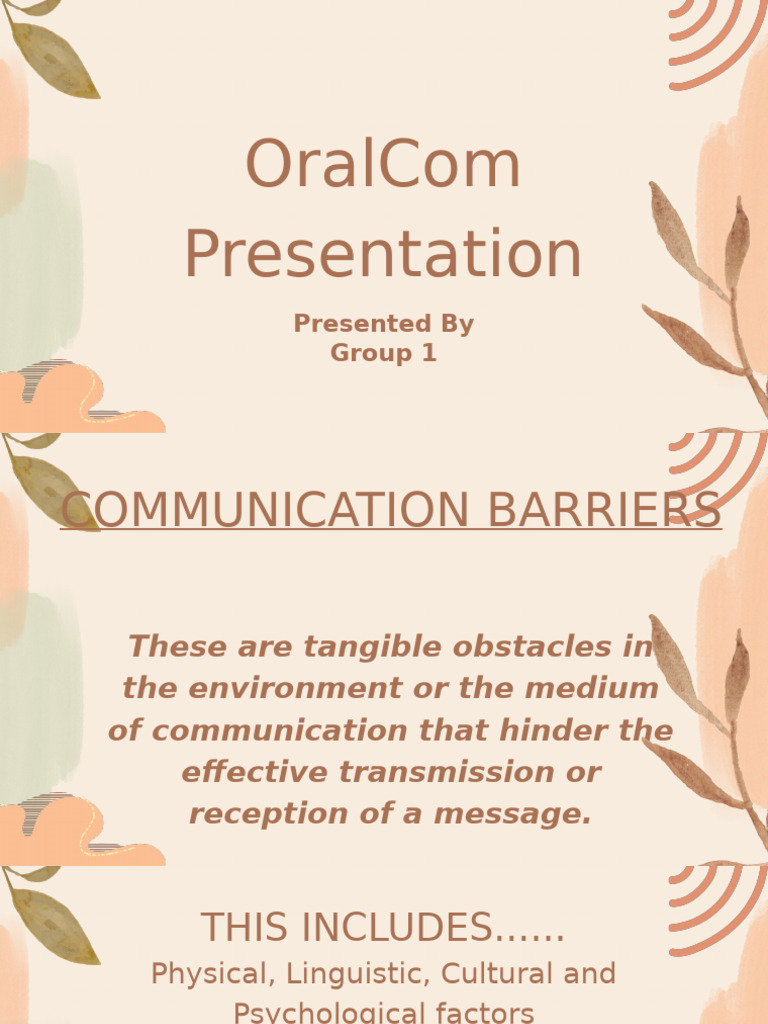 Oralcom Q3 Group1 - 20250115 - 045059 - 0000 | PDF