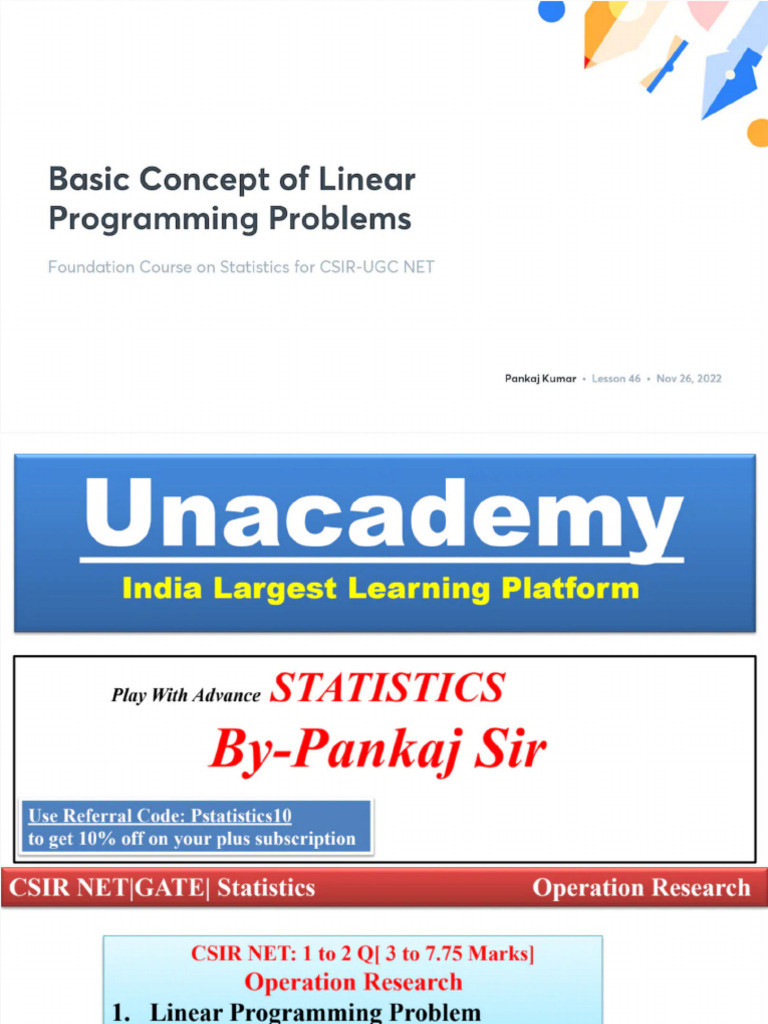 39.basic Concept of Linear Programmin | PDF