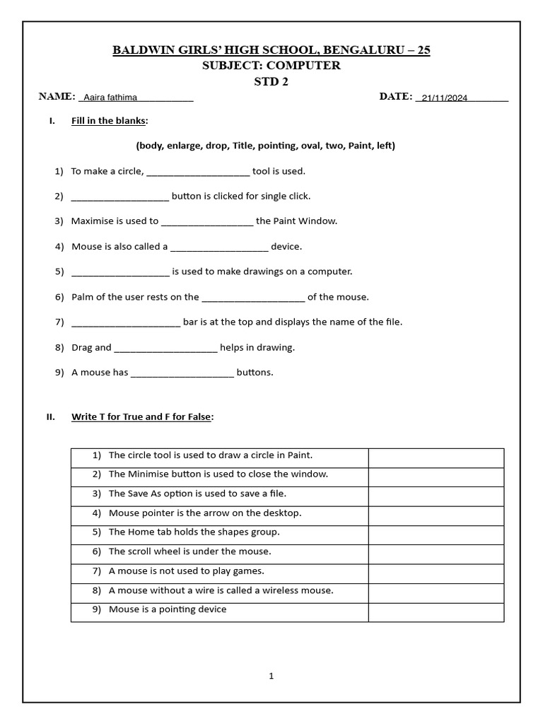 Computer Basics for 2nd Grade Students | PDF | Window (Computing ...
