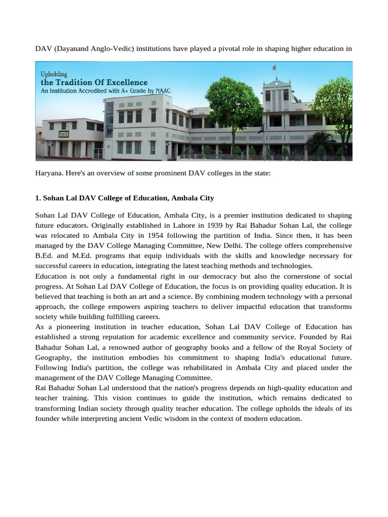 DAV | PDF | Teachers | Teacher Education