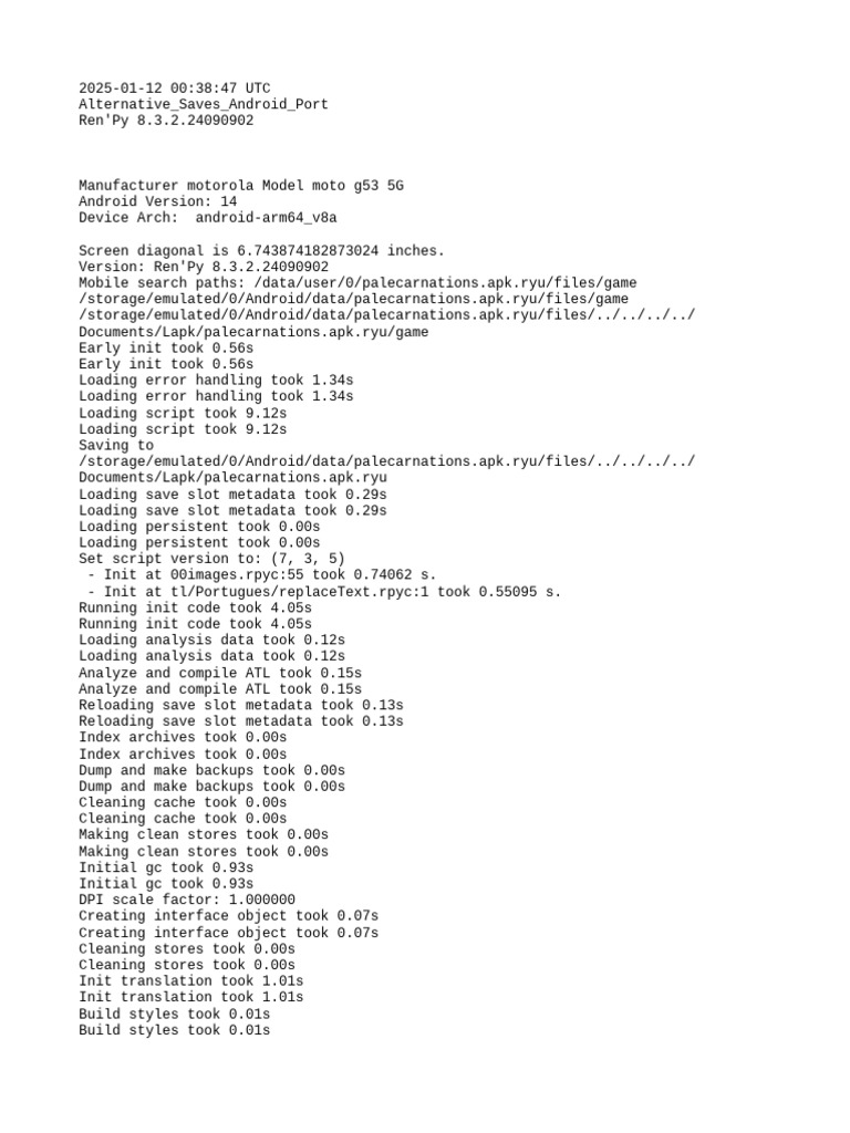 Log | PDF | Android (Operating System) | Computer File