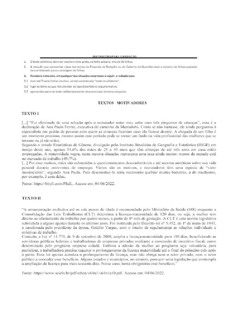 Tema 3 - Redação Cursinho Paulo Freire | PDF