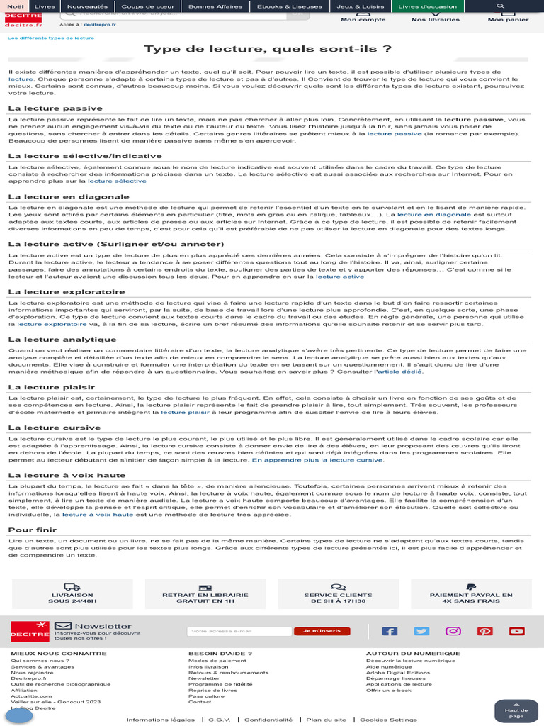 Les types de lecture expliqués | PDF | Livres | Lecture rapide