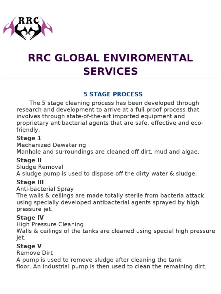 Water Tank Cleaning Process | PDF