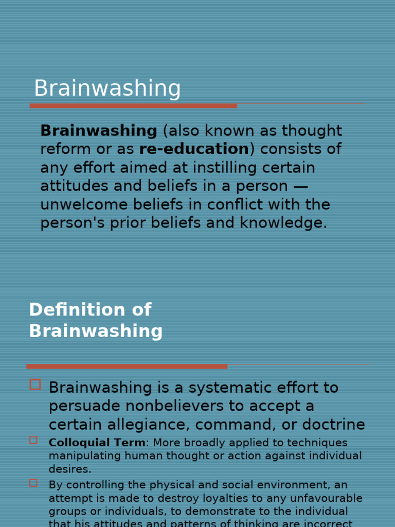 Brainwashing (1) | PDF | Guilt (Emotion) | Persuasion