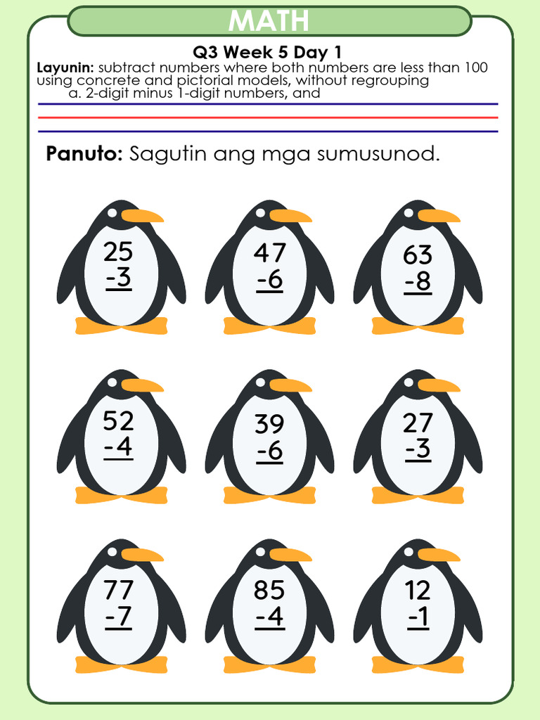 Subtraction Practice for Grades 1-2 | PDF