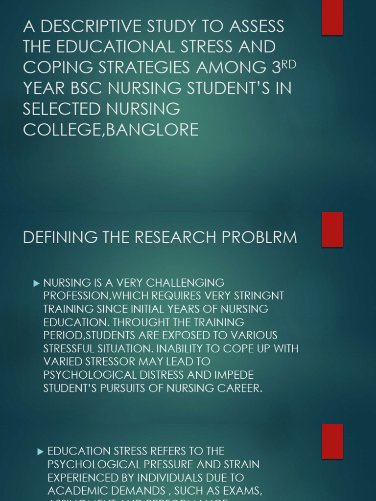 Nursing Students' Stress and Coping Strategies | PDF | Nursing | Stress ...