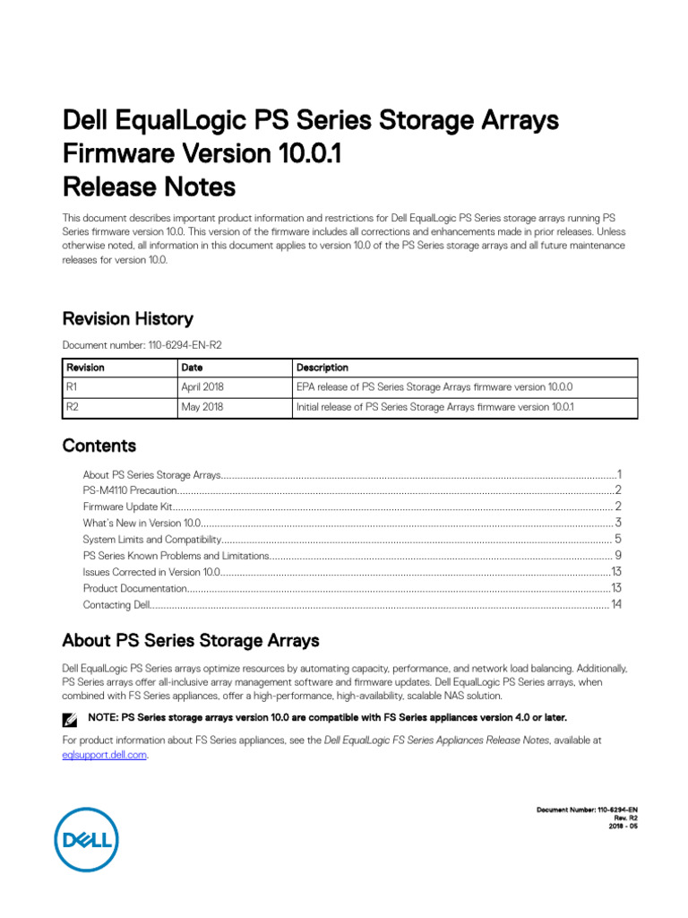 110-6294-EN R2 PS v10.0.1 Release Notes | PDF | Replication (Computing ...