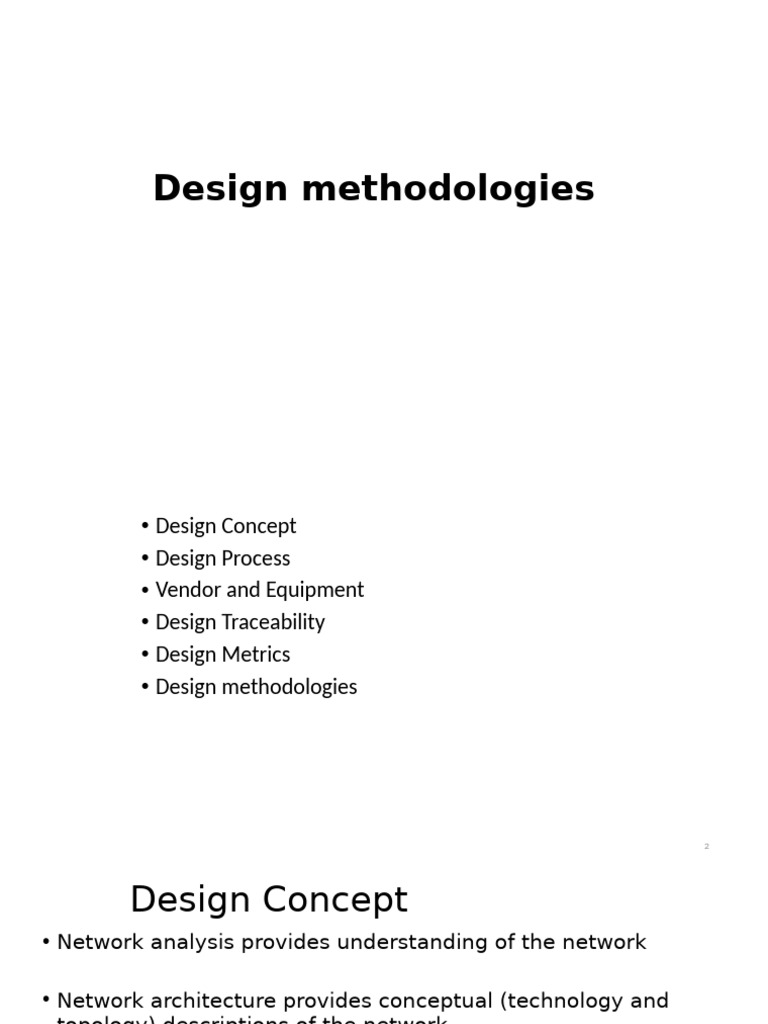 Network Design Methodologies Overview | PDF | Computer Network ...