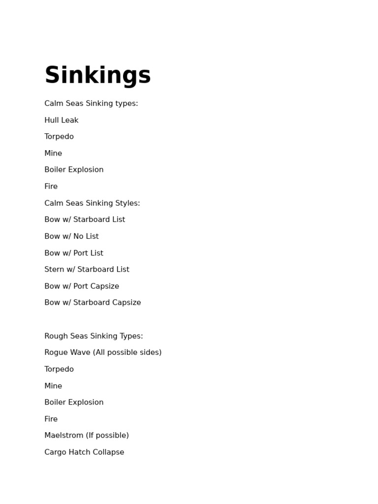 Multi-Ship Sinking Game Ideas | PDF | Rms Lusitania | Ships